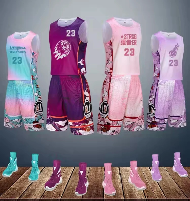 Conjunto de camiseta de baloncesto para mujer, Kit de ropa deportiva, camisetas de Material transpirable sin mangas, pantalones cortos deportivos, de baloncesto| - AliExpress