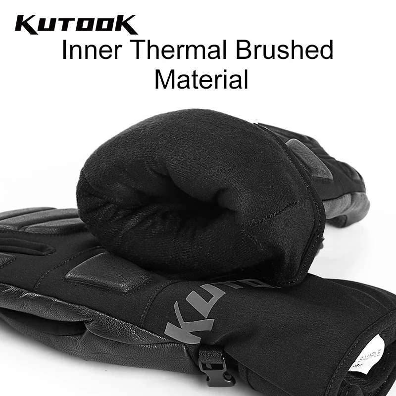 KUTOOK Snowboard Gloves Mittens Winter Ski Gloves Thermal Warm Glove Snow Snowmobile for Men Women Waterproof Skiing Accessories 2