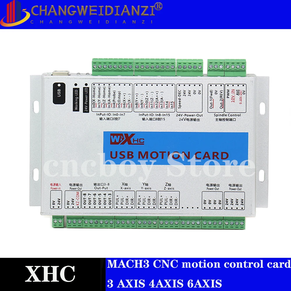 

Mach3 Xhc Ethernet 3/4/6 Axis Usb Cnc Motion Control Card Frequency 2mhz Stepper Motor Servo Motor Controller Breakout Board