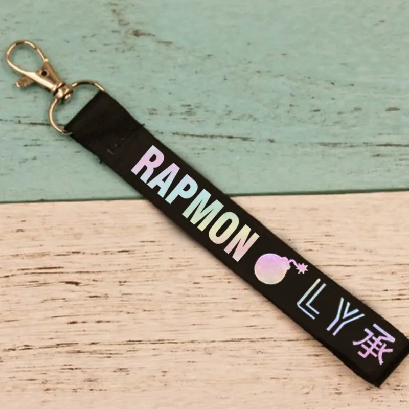 RAPMONSTER KPOP брелок с лазером Bangtan для мальчиков, брелок для ключей с надписью Love Yourself RAPMONSTER V JUNGKOOK JIMIN JHOPE RM, аксессуары для ключей - Цвет: RAPMONSTER
