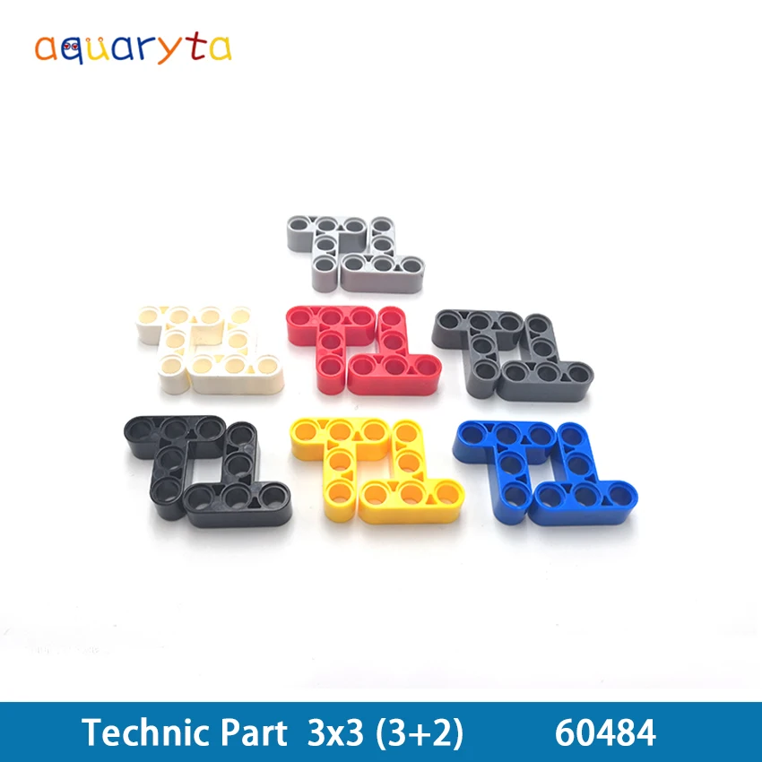 

Aquaryta 20pcs Technic Part 60484 Building Blocks Thick 3+2 T-shaped Arm Liftarm Educational Bricks Creative Gift For Children