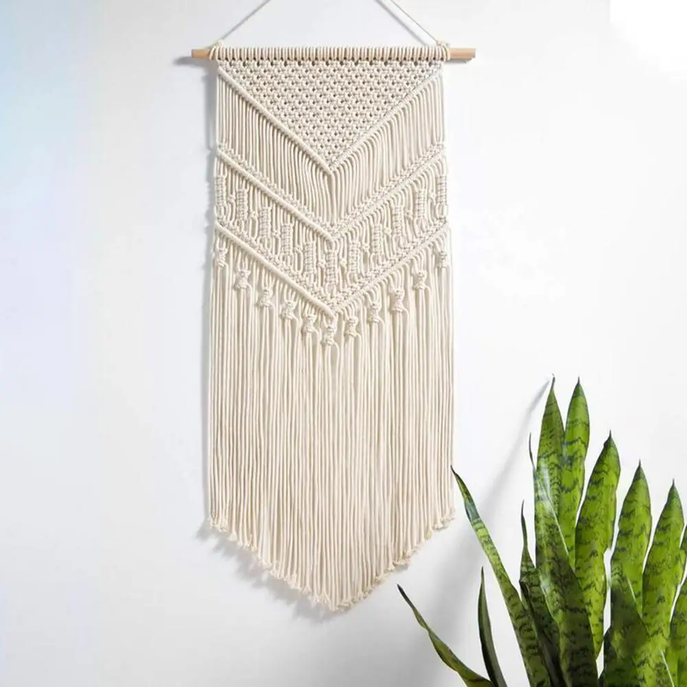 

Macrame Woven Wall Hanging Boho Chic Bohemian Room Geometric Living Room Art Decor-Beautiful Apartment Dorm Home Decoration Gift