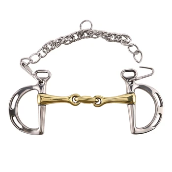 

Horse Mouth Loose Stainless Steel Kimberwick Bit Horse Equipment 5 Inches Broken Mouth Copper Mouth Snaffle Equipment