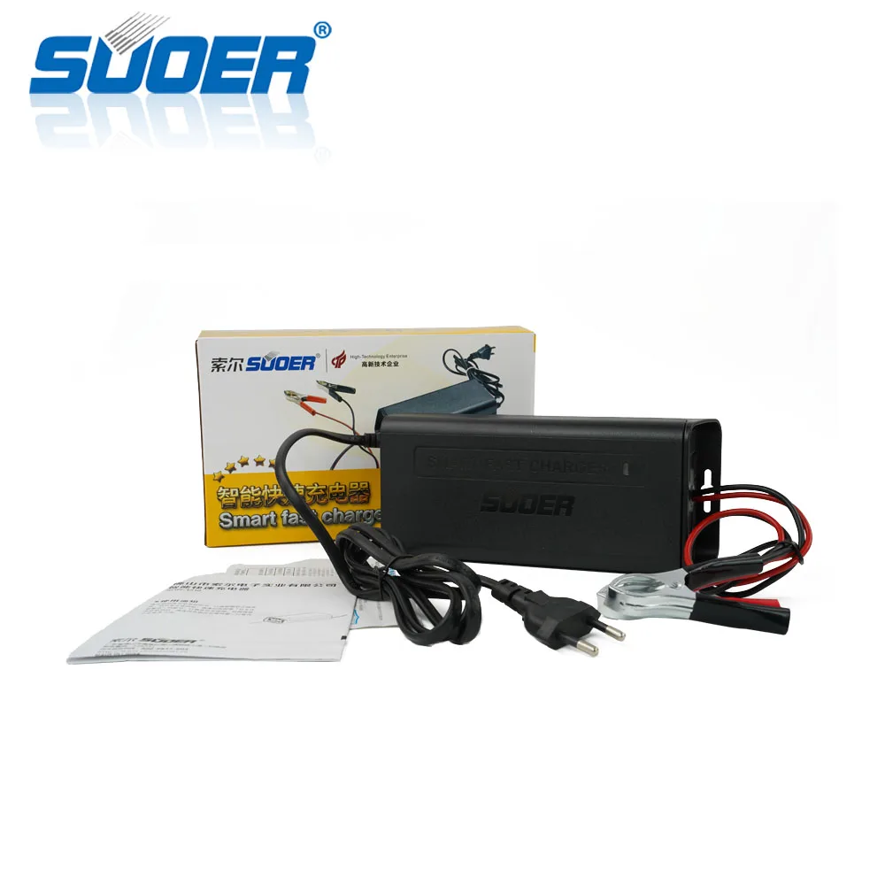 Suoer【Gel Батарея charger】 12V 10A Батарея зарядное Смарт-устройство для быстрой Батарея Зарядное устройство переменного тока(сын-1210
