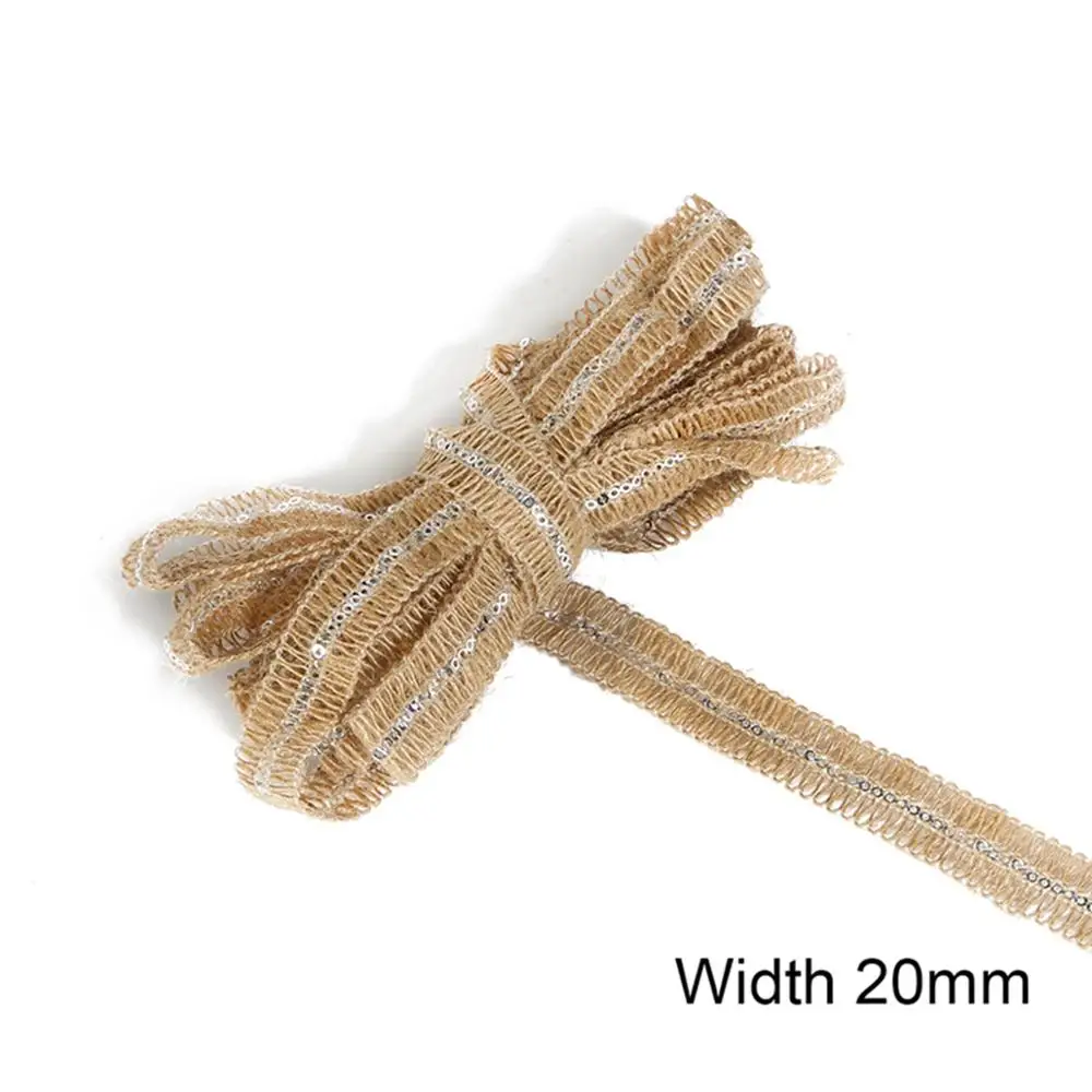04-width 2cm 5 м натуральная джутовая тканевая веревка Подарочная коробка фоторамка плетение из веревок Свадебные сувениры обертывания Украшение - Цвет: 04-width 2cm