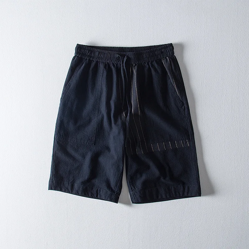 Brand Solid Cotton Linen Men Summer Male Bermuda Casual Board Short Pants Man Flax Shorts Harajuku PT-399 | Мужская одежда
