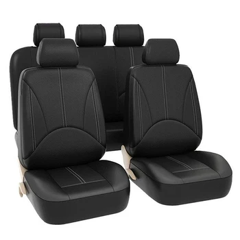 

Car Seat Covers Full Set - Premium Faux Leather Automotive Front and Back Seat Protectors for Car Truck SUV