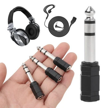 

1Pc 3.5mm Jack To 6.35mm Stereo Headphone Adaptor Connector Converter 6.3mm Audio Head Microphone Earphone Adapter
