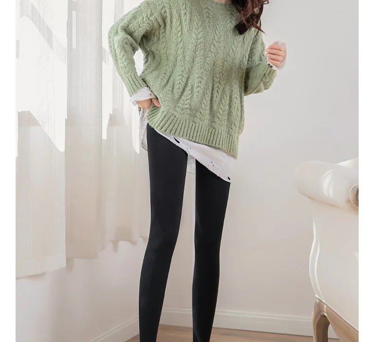 Frauen Strumpfhosen Höhe 150 -190cm Verlängert Bare Bein Artefakt Hoch Super Lange Flesh Farbe Verdickt Unten Winter Plüsch engen – Detail 28
