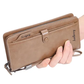 

Retro Business Men's European And American-Style Wallet Large Capacity Multi-functional Zip Phone Bag Clutch Bag Men's