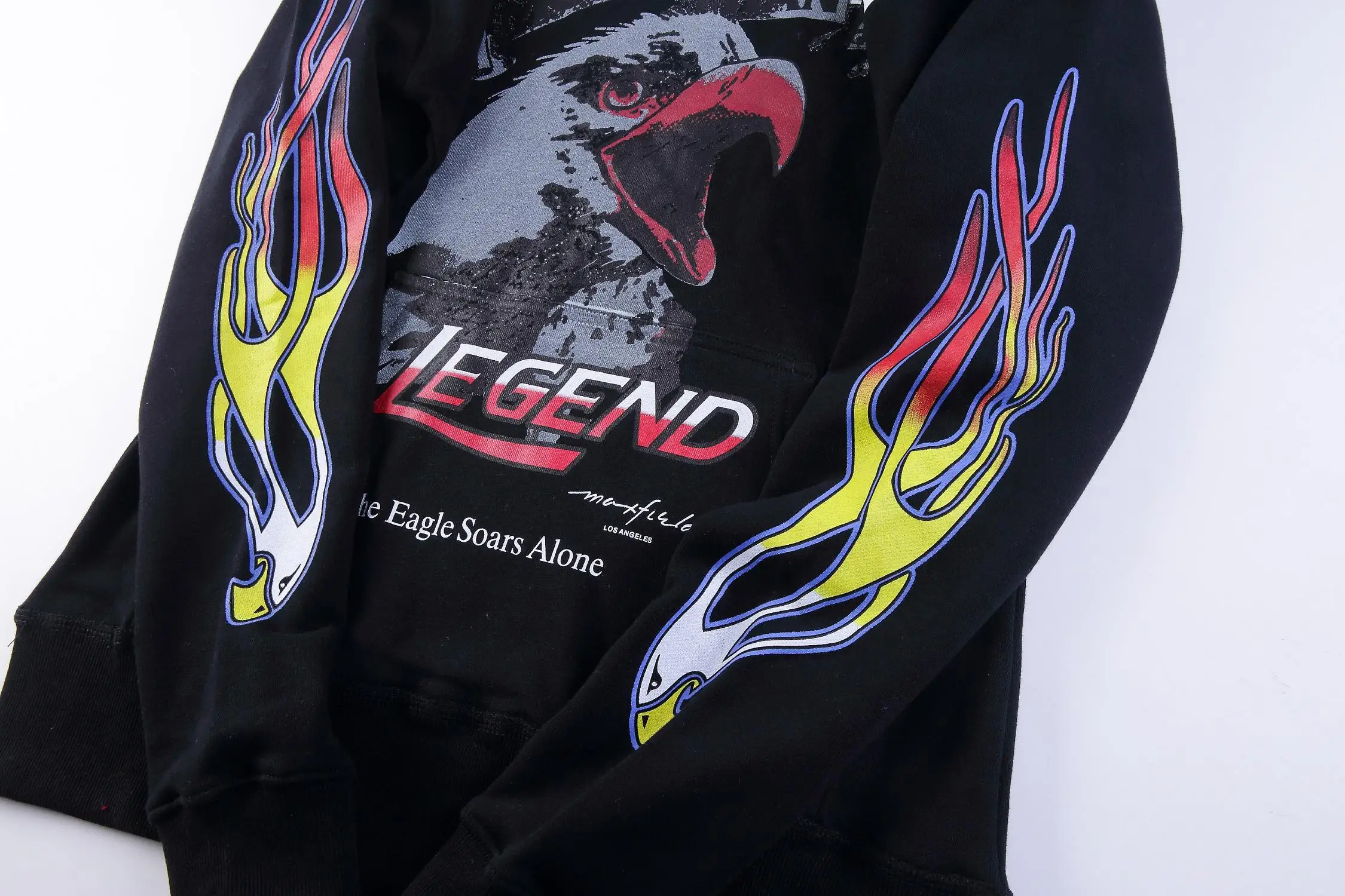 RHUDE толстовки для мужчин женщин оверсайз Орел пирнт 1:1 высокое качество с длинным рукавом RHUDE X Maxfield Толстовка La RHUDE толстовки