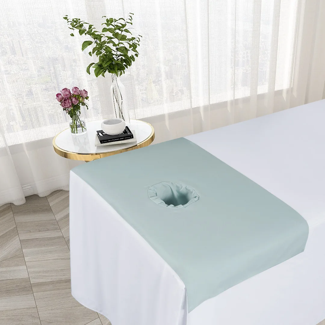 Wick Cotton Salon Head Sheets, Massage Treatment, Beauty Salon Bed Table, Cover Bed Towel, No Hole, 50*90cm, 1Pc 2