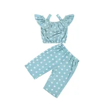 Г. Европейский и американский костюм из искусственной кожи с флоком для девочек цветная майка+ брюки весенне-осенний комплект