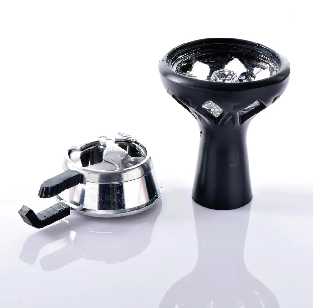 

Black Silicone Shisha Bowl Hookah Bowl Quick Heat Management Combo Shisha Accessories Smoking Equipments High Quality Tobacco