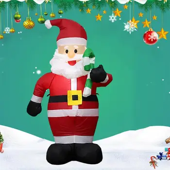 

120cm Inflatable Santa Claus Blow Up Holiday Party Indoor Outdoor Decor Prop Christmas New Year Layout Decoration US EU Plug