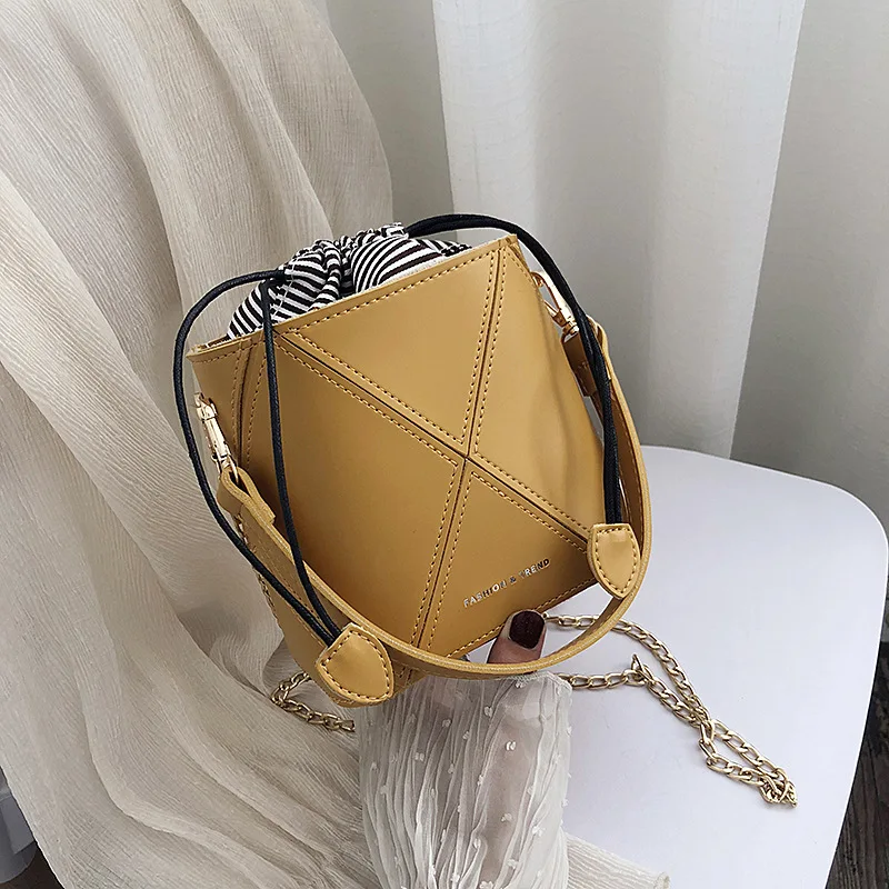 

New Type of Stereoscopic Water Bucket with Metal Letter Drawing and Single Shoulder Slant Woman Bag in 2019