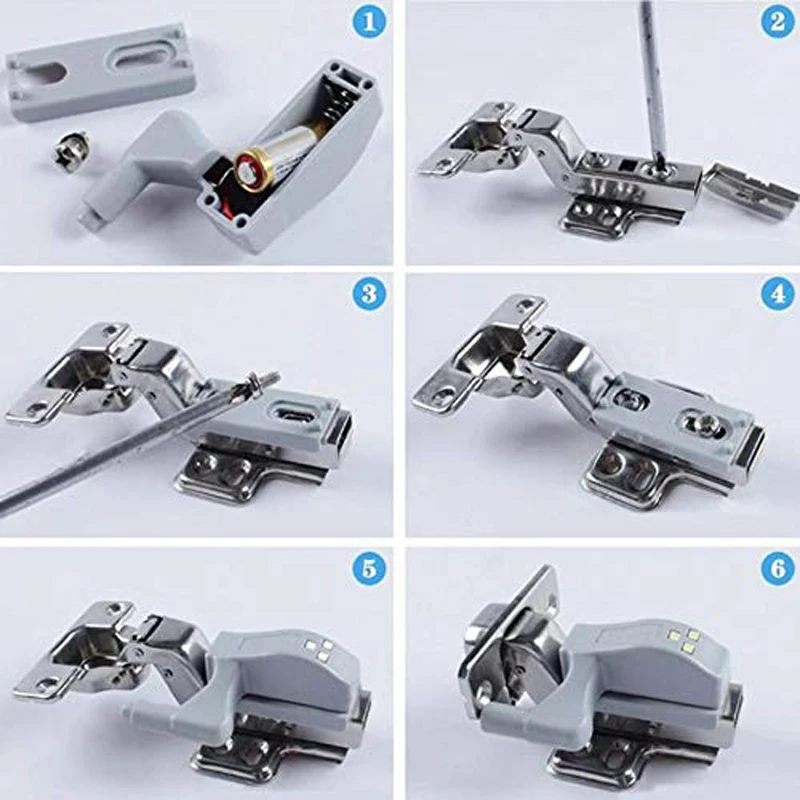 LED Light 1-10pcs Inner Hinge Under Cabinet Universal Wardrobe Cupboard Sensor for Bedroom Kitchen Closet