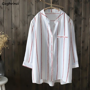 

Shirts Women Striped Comfortable Summer Fashion Blouse Womens Tops and Blouses Korean Style Casual Ladies Harajuku Clothes Chic