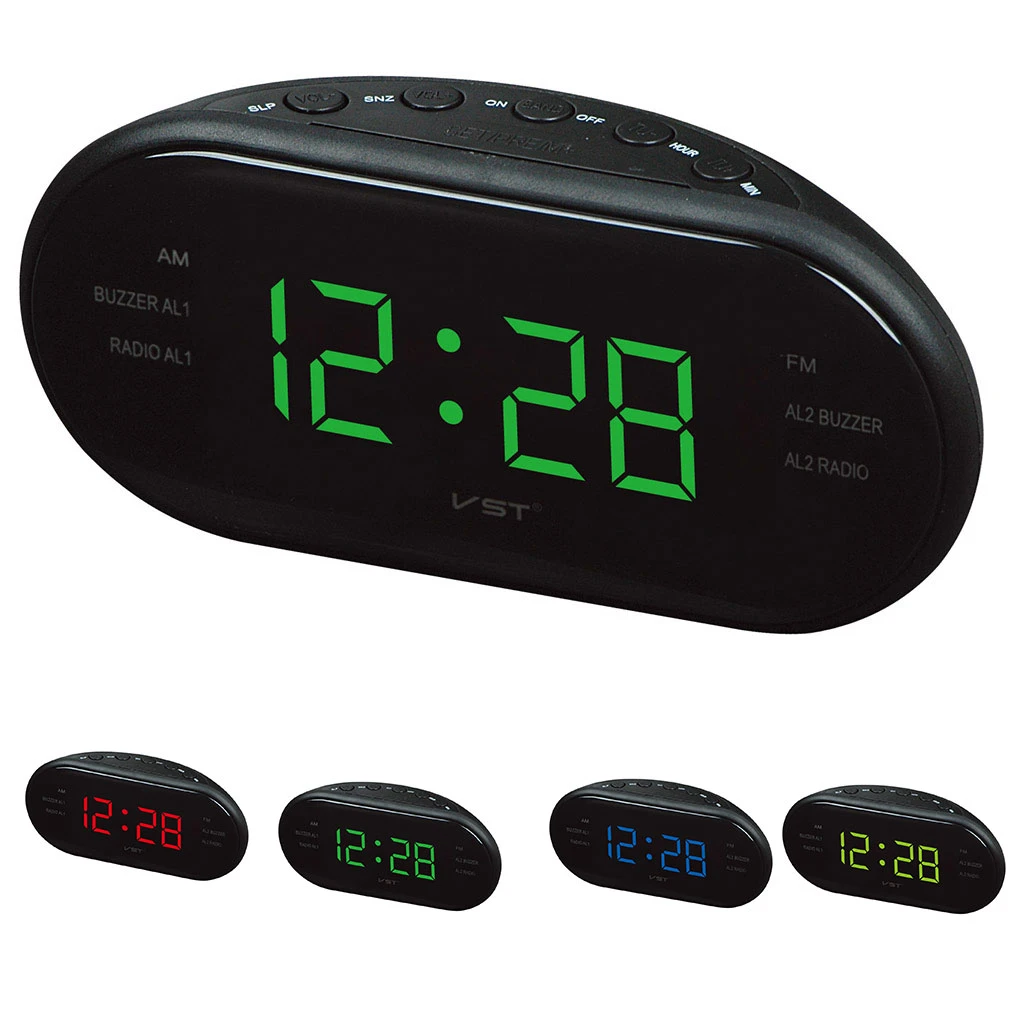 Am Fm Led Clock Radio Electronic Desktop Alarm Clock Digital Table Clocks Snooze Function Radio Gift Home Office Eu Us Plug Alarm Clocks Aliexpress