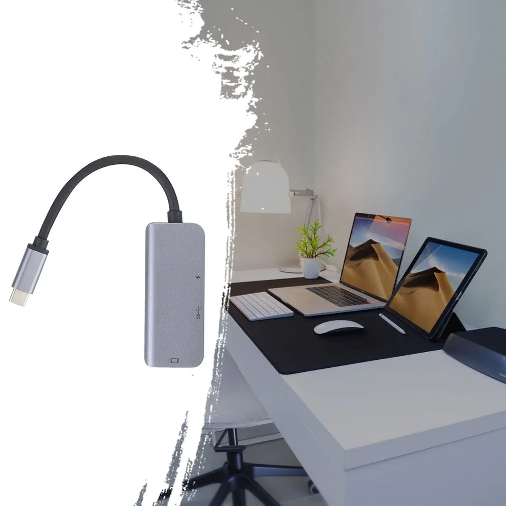 Устройство соответствует стандарту Usb3.0/3,1 Параметры конвертер мультимедийного интерфейса высокой четкости Usb3.1 Тип многофункциональная док-станция для 3-в-1 концентратор usb Pd