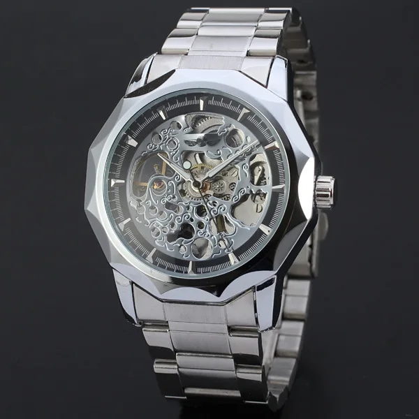 

Europe And America Hot Sales Winner Analog Watch Men Top Grade Steel Watch Hollow out Fully Automatic through Mechanical Wrist W