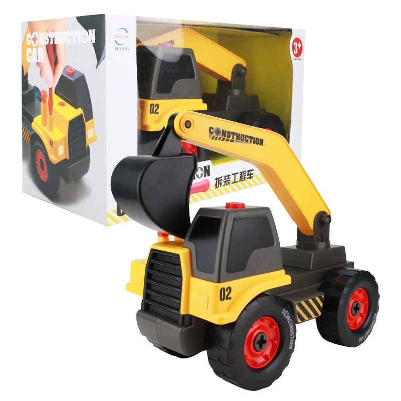 

Feng jia FJ188 Boy Sunshine Coast Series Disassembly Engineering Freight Truck Excavator Children'S Educational Toy