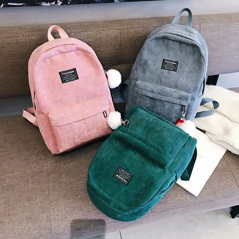 Women Backpack School-Bags Mochilas Teenage Girls Fashion Cute Casual for Velvet Leisure