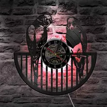 Буджи ПТИЦЫ Виниловые пластинки настенные часы Современные животные тихий кварцевый ночник попугай птица детские домашние декорации настенный светильник