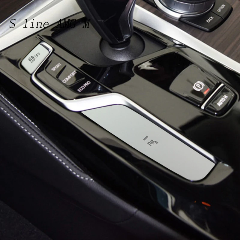 Фото Автомобильный Стайлинг для BMW G01 G02 G30 G32 консоль рукоятка переключения передач Кнопка P декоративная крышка X3 X4 5 серия 6gt Авто интерьерная наклейка №3