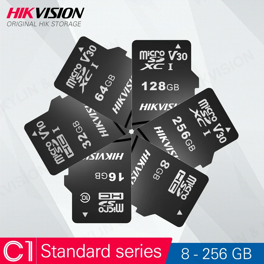 HIKVISION 100% Оригинальный Micro SD карты Class10 8/16/32/64/128/256 ГБ макс 92 м/с MicroSDHC/XC UHS I TF C10 слот