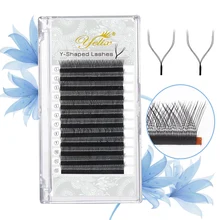 Yelix YY накладные ресницы, два кончика, Ресницы C/D, завитые вручную, высокое качество, накладные ресницы, индивидуальные мягкие ресницы