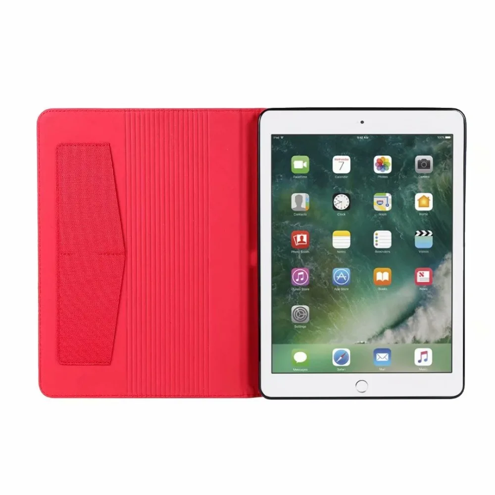 Case For IPad5/6 9.7 A1822 A1823 A1954 A1893 Woven design Leather Tablet Smart Silicone Stand Back Cover Coque+pen