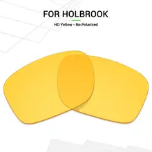 Mryok Сменные линзы против царапин для солнцезащитных очков-солнцезащитных очков Оукли Холбрук HD желтого цвета