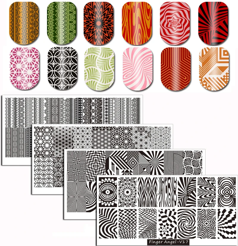 

1Pcs Nail Stamping Plates - Cute Sweet Heart Kiss Nails Love Animals Flower Nail Print Pattern Stainless Steel Manicure Plates