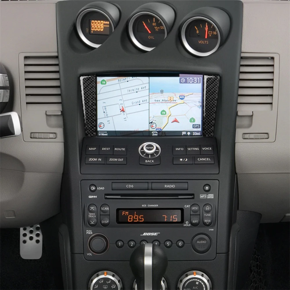 

Carbon Fiber Center Console NAVI Frame Cover Trim for Nissan 350z 2006-2009 Interior Decoration Car Accessories Car Sticker