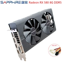 Видеокарты SAPPHIRE AMD Radeon RX580 8 ГБ GDDR5, игровые видеокарты RX 580 256bit 8 ГБ GDDR5 для игрового компьютера RX580