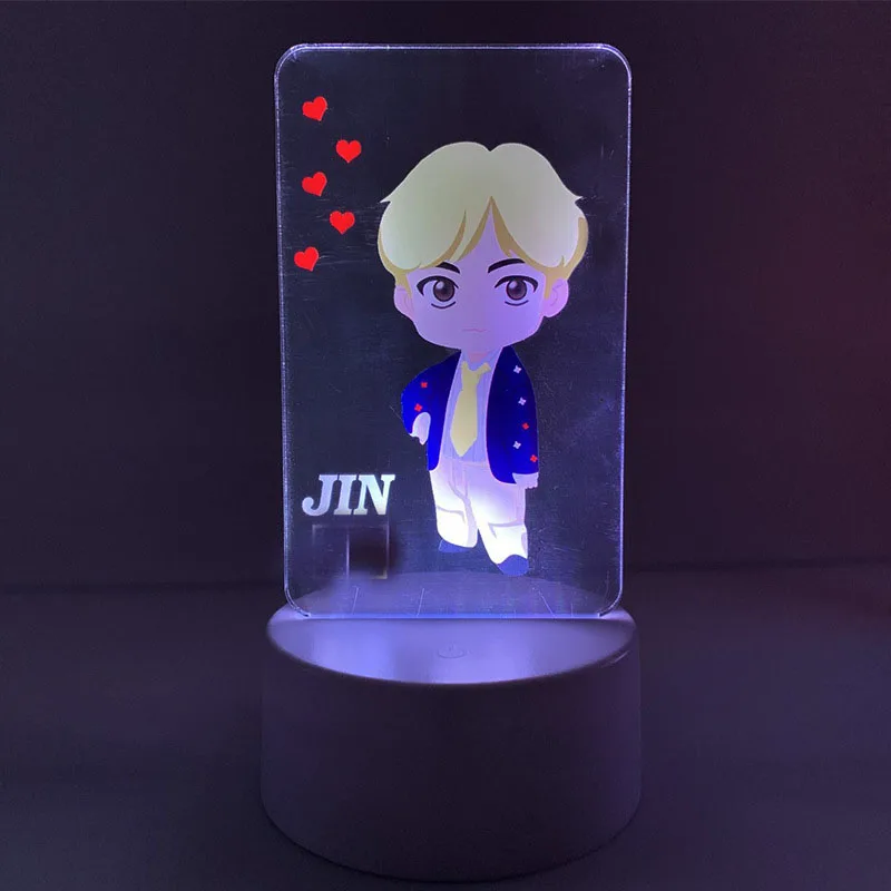 KPOP Bangtan мальчики аниме карта душа Persona стенд фигура доска Красочные Акриловые Настольная лампа Декор JUNG KOOK JIMIN JIN SUGA