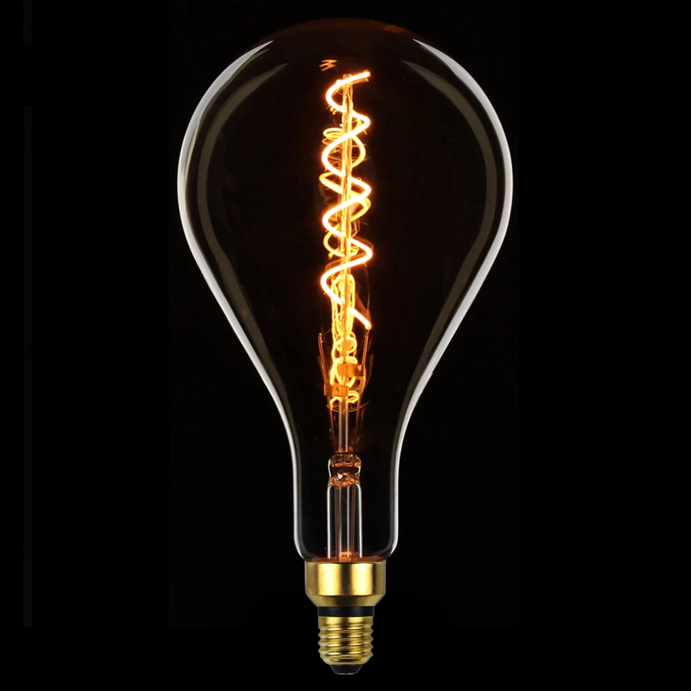 TIANFAN Edison ЛАМПЫ A160/PS52 гигантская Светодиодная лампа винтажная спиральная нить 4 Вт диммируемая декоративная лампа накаливания