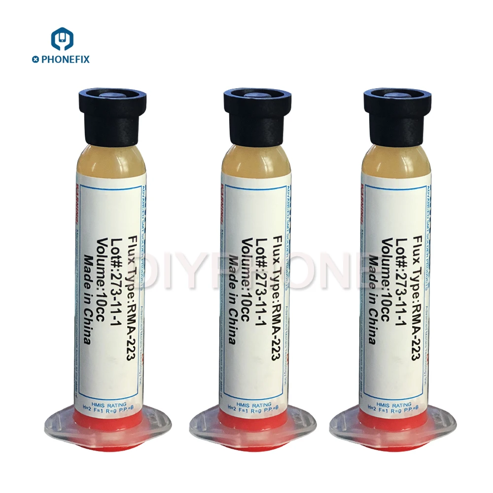 10CC OEM RMA-223 BGA Soldering Paste Flux Gel Welding Oil with Syringe Plunger Needle Tip for Phone SMD PGA PCB Soldering Flux filler rod in welding