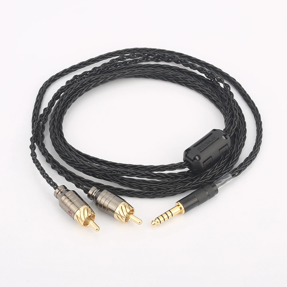 2 5 3 5 4 4mm Balanced Male to 2 RCA Male Splitter Audio Cable 24AWG OCC Silver Plated Cable for Headphone Player