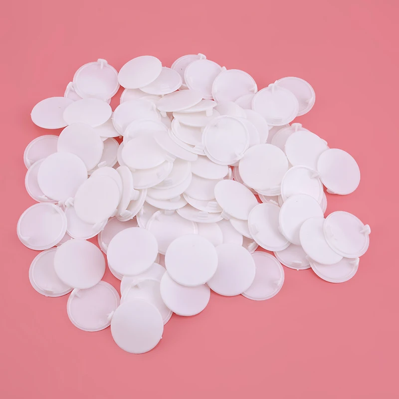 100pcs Furniture Cabinet Screw Hole Plug Plastic Plug Hole Wardrobe Head Screw Decoration Cover Dustproof Plug Cover
