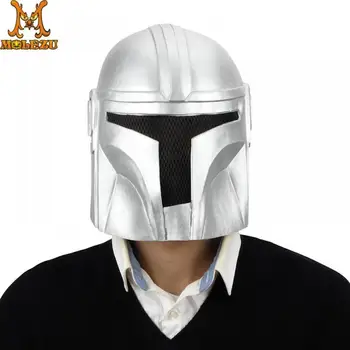 

Molezu Halloween Mandalorian Latex Alien Mask Star Wars Soldier Cosplay Costumesull Face Mask For Party Games Halloween Mask