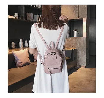 

2020 new women's shoulder bag ladies large capacity travel bag fashion casual solid color zipper backpack