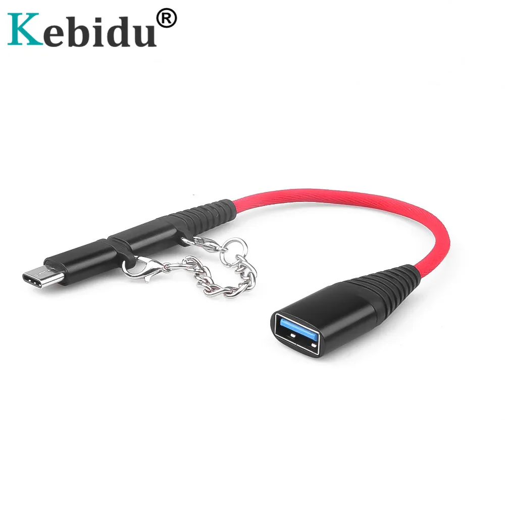 2 в 1 type-C Папа+ Micro USB папа к USB 2,0 мама OTG Кабель-адаптер провод для мобильного телефона кабель для передачи данных зарядный конвертер