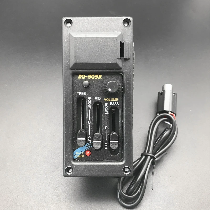 EQ-505R 10 компл. 4/5 полосный предусилитель для акустической гитары пьезо-пикап Эквалайзер Тюнер с микрофоном Beat Board 301 YMH пикап аксессуары для гитары - Цвет: EQ-505R