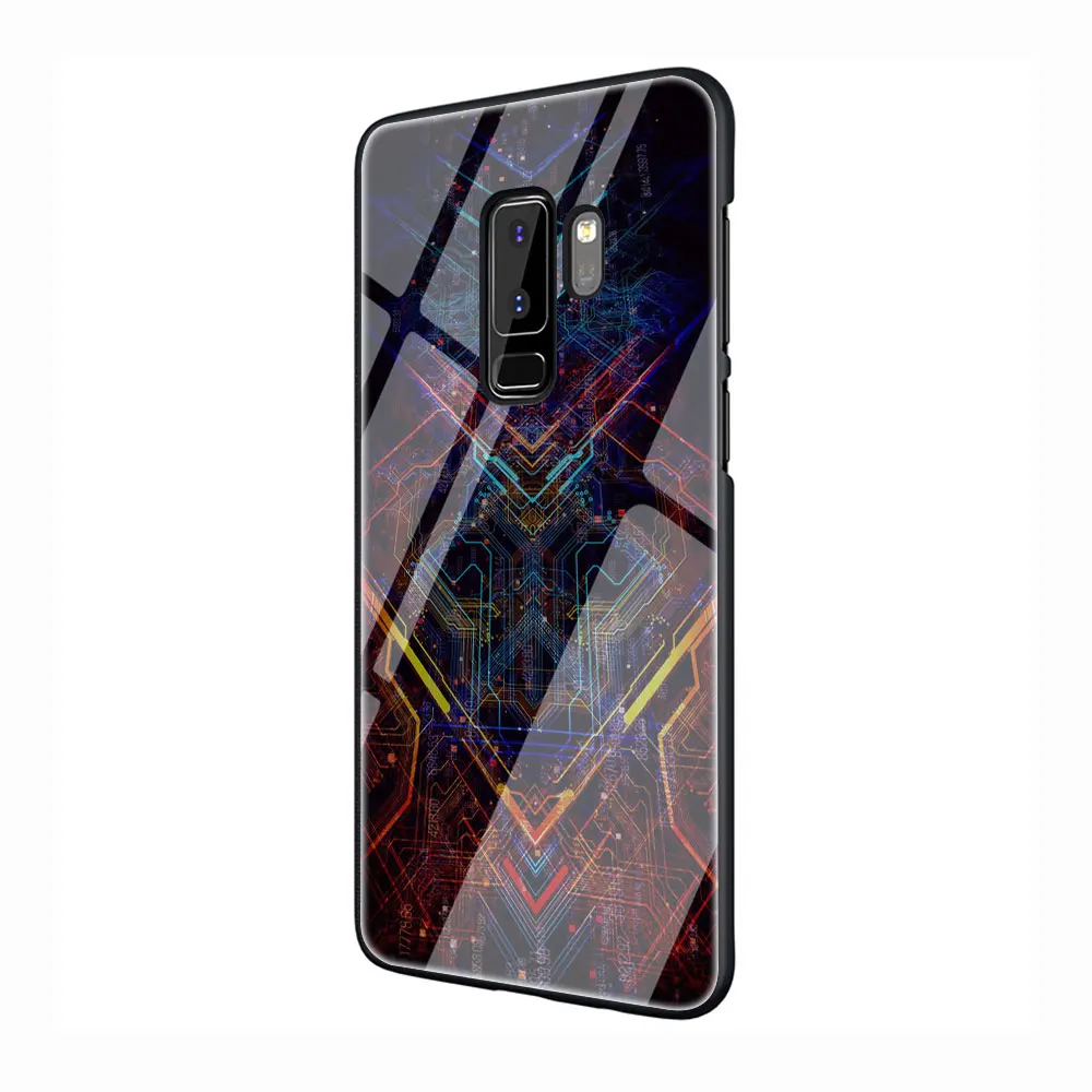 G3 Удивительные обои закаленное Стекло TPU черный чехол для Galaxy S7 Edge S8 S9 плюс S10 Note 8, 9, 10, A10 20 30 40 50 60 70 - Цвет: G3