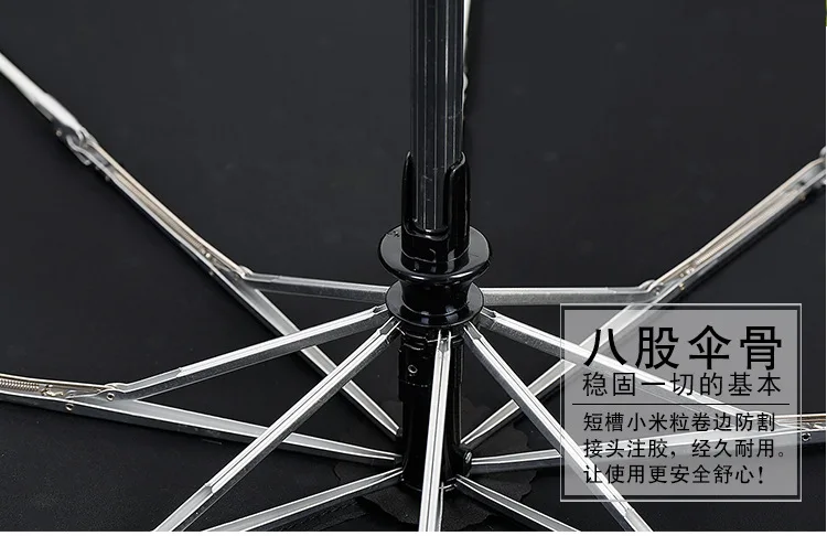 Customizable-Creative Women's Fully Automatic Rain Or Shine Three-fold Umbrella Deer Umbrella Folding Sun-resistant Ultraviolet