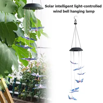 

LED Solar Wind Chime Light Color Changing Outdoor Hanging Lamp Home Decor Automatically Charge The Battery During The Day