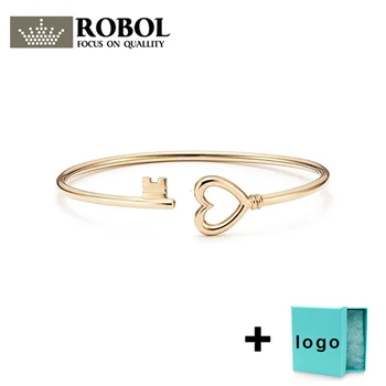 

SL 06 TFB RLLEN high quality 925 sterling silver love opening bracelet with original logo wedding anniversary free shipping