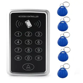 

Access Controller RFID Access Control Keypad Waterproof Rainproof Cover digital panel Card Reader Door Lock System 5 ID keychain